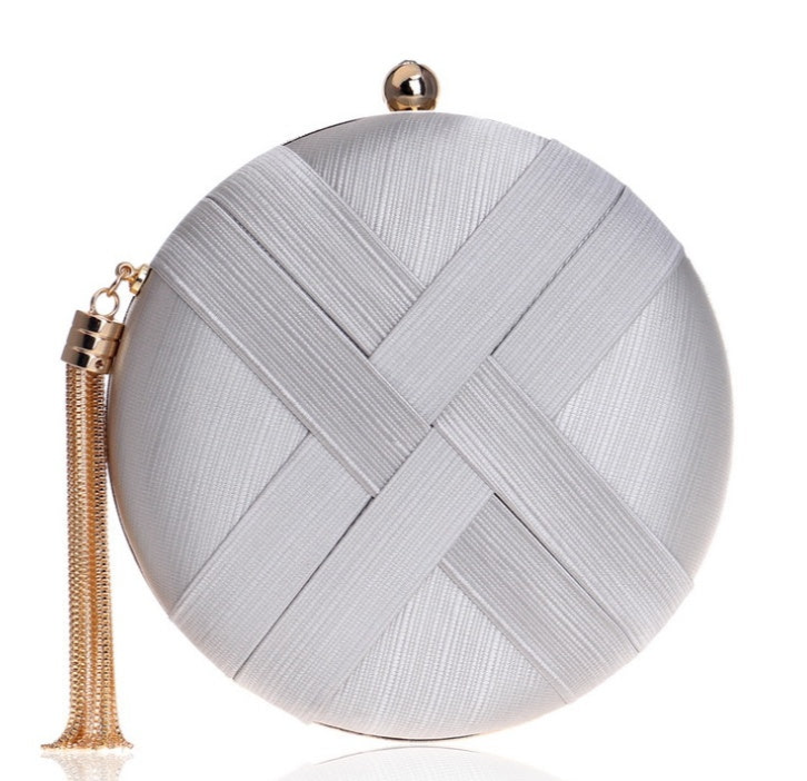 Round Evening Bag with Tassle