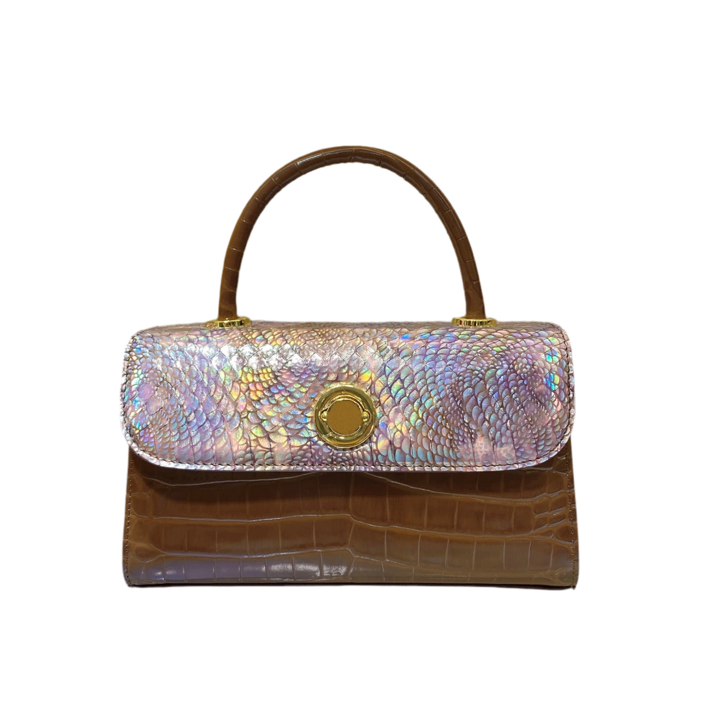 “Stained Glass” Textured Leather Dinner Bag