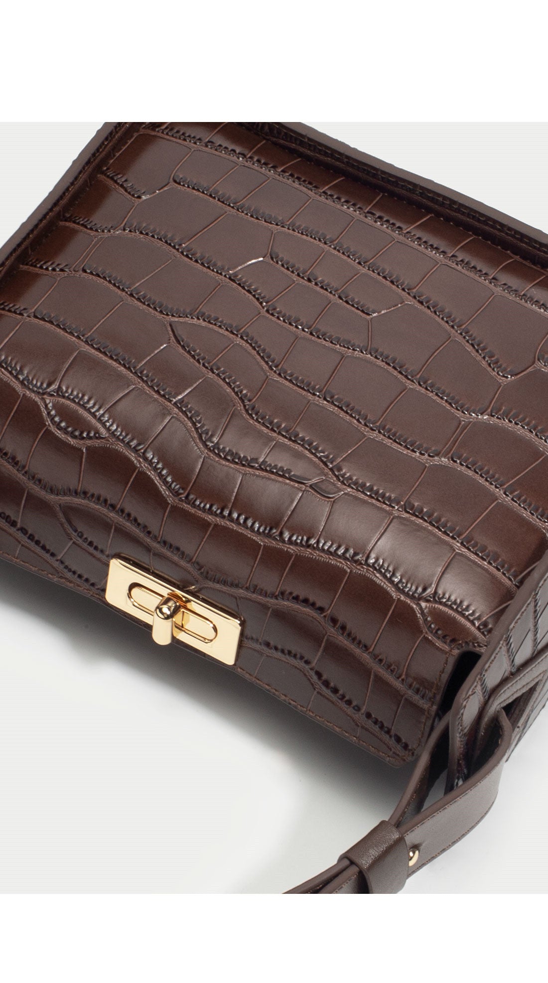 Textured Leather Handbag in Mocha - Hottest Color of 2025