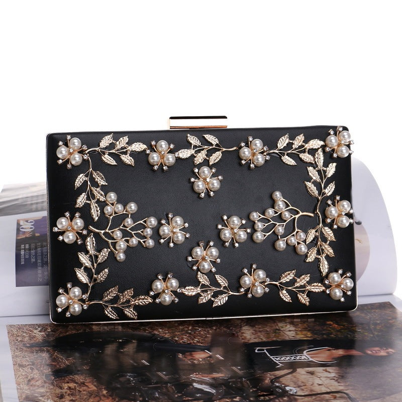 Clutch Bag Evening Bag Female European And American Banquet Bag Flower Evening Bag