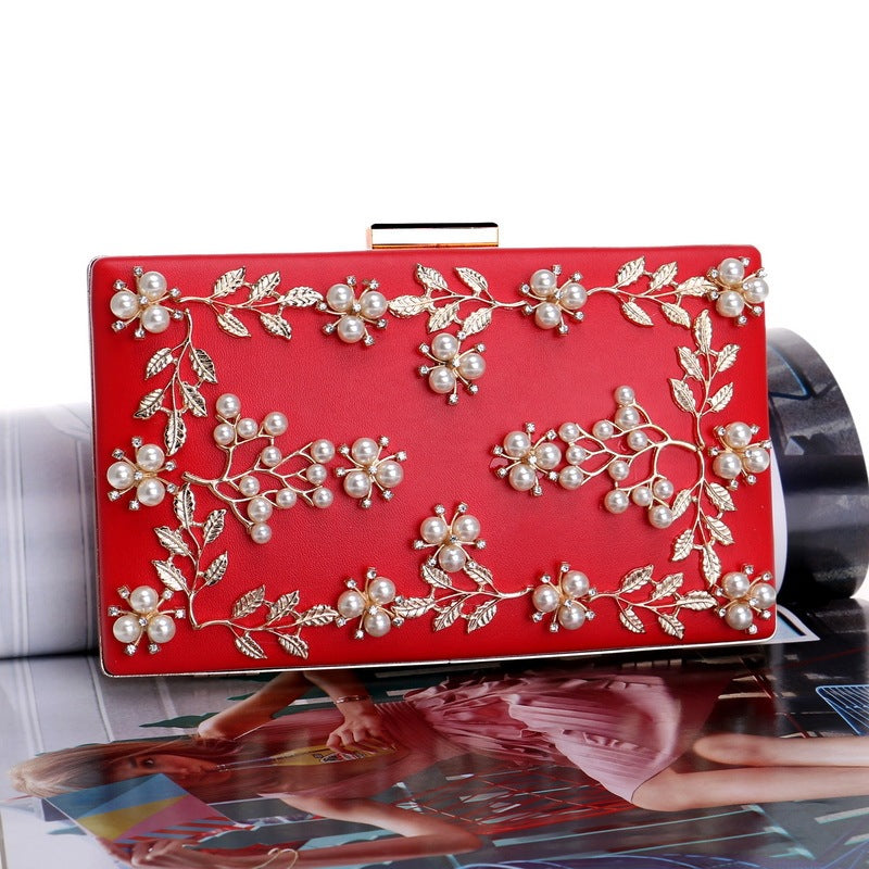 Clutch Bag Evening Bag Female European And American Banquet Bag Flower Evening Bag