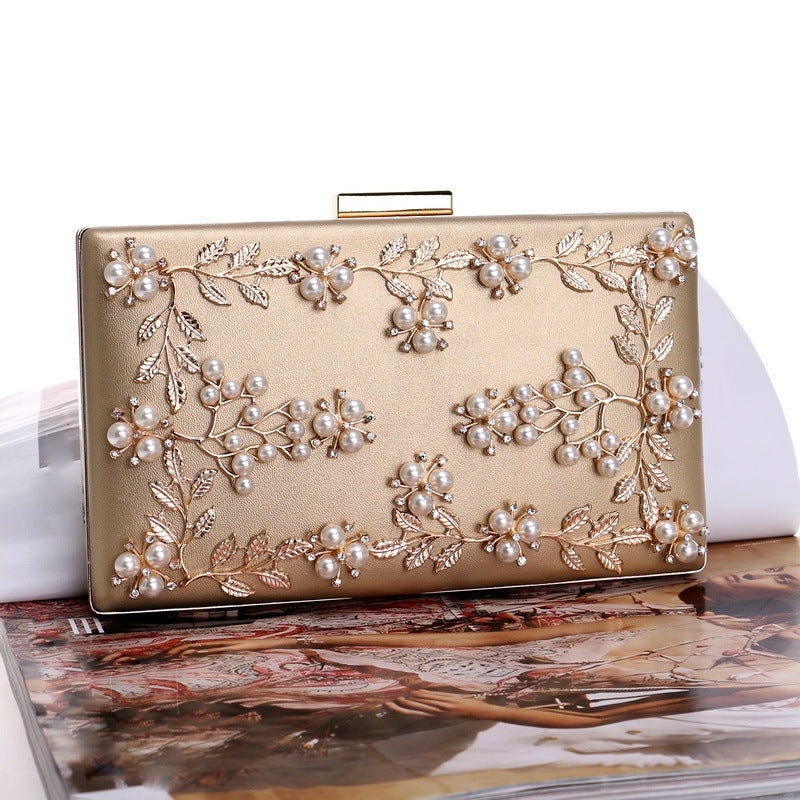 Clutch Bag Evening Bag Female European And American Banquet Bag Flower Evening Bag