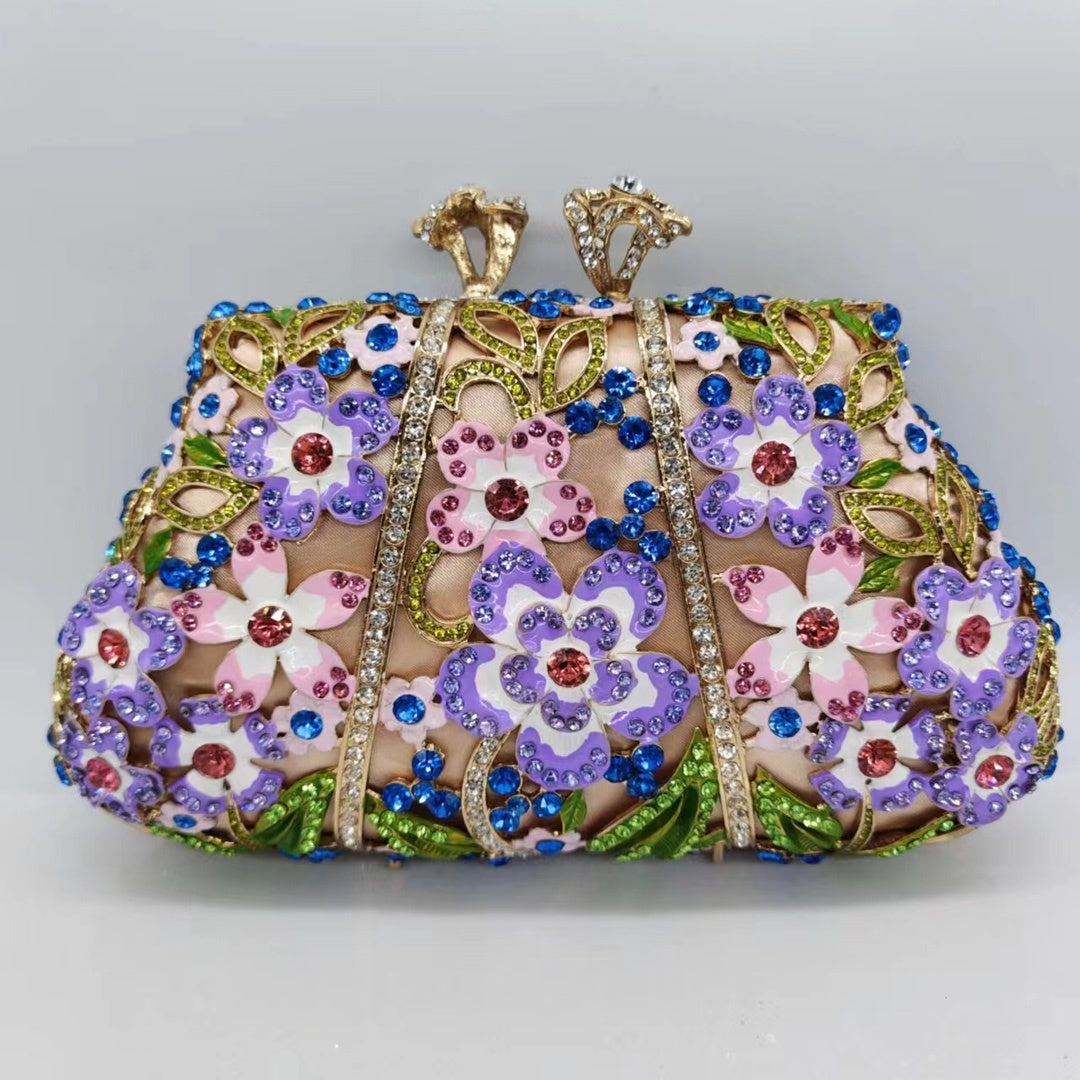 Sparkling Floral Clutch in Spring Colors