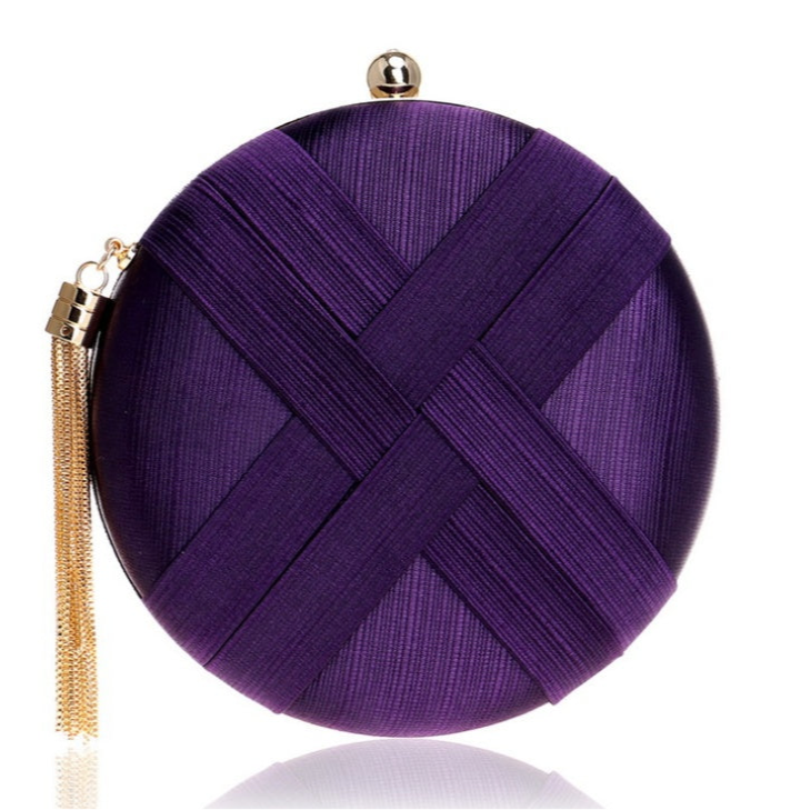 Round Evening Bag with Tassle