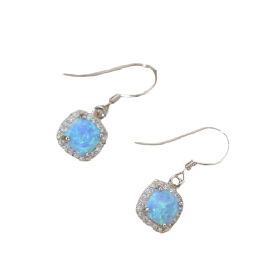 Opal Square Drop Earrings