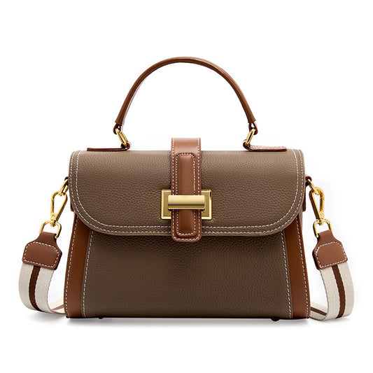 Two-Tone Leather Handbag