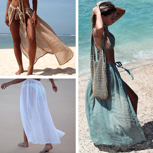 Beach Sun Protection Clothing Beach Seaside Vacation Strappy Skirt