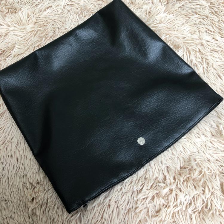 Faux Leather Rolldown Clutch