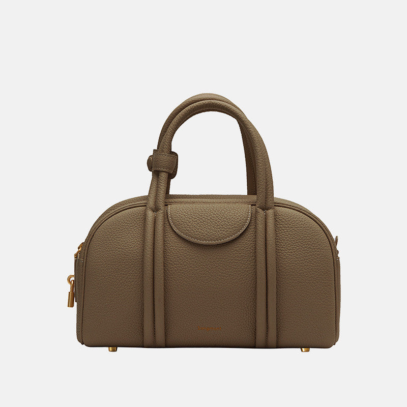 Boston Leather Bowler Handbag