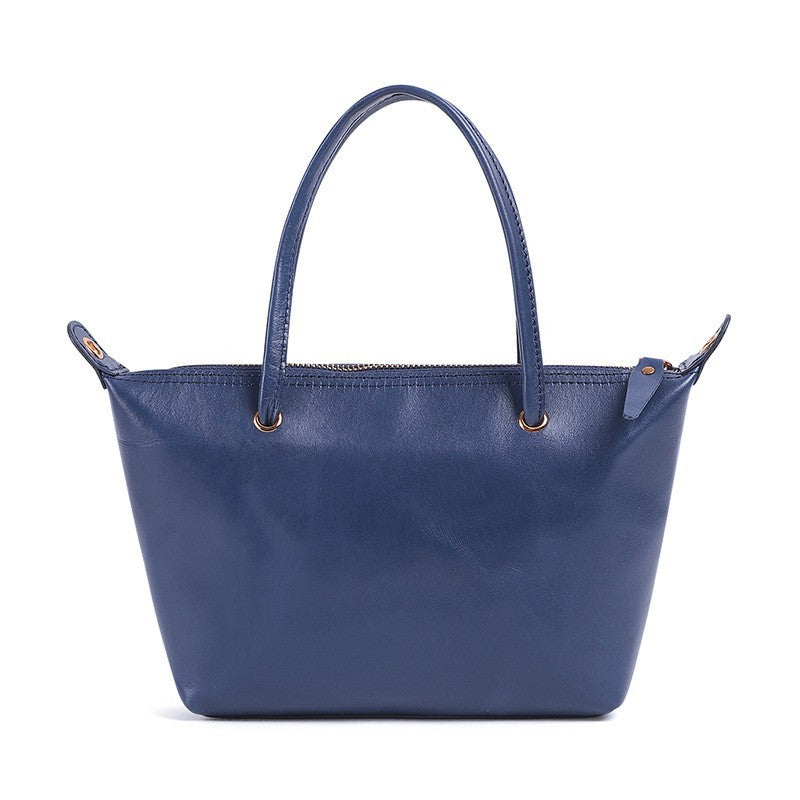 Leather Zipped Tote Bag