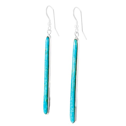 Sterling Silver and Genuine Turquoise Earrings