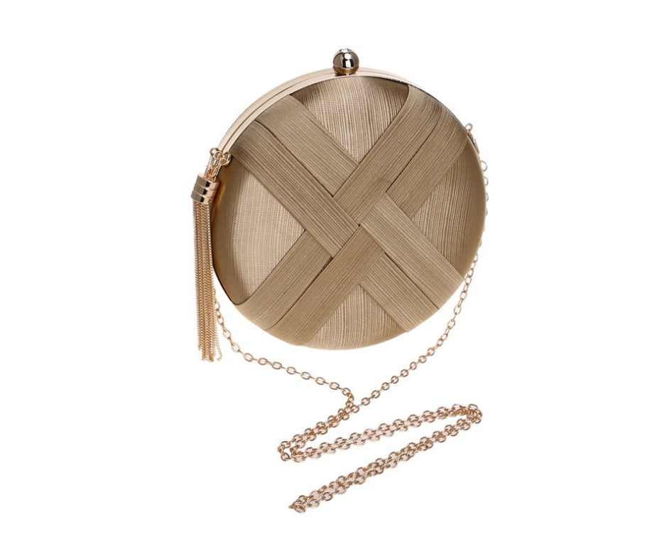 Round Evening Bag with Tassle