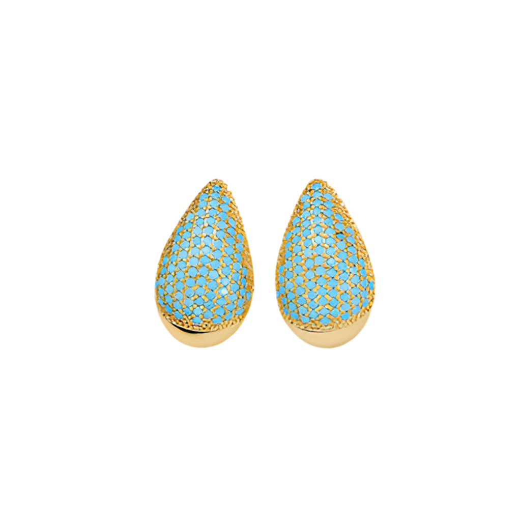 18K Gold-Plated Zircon Teardrop Earring