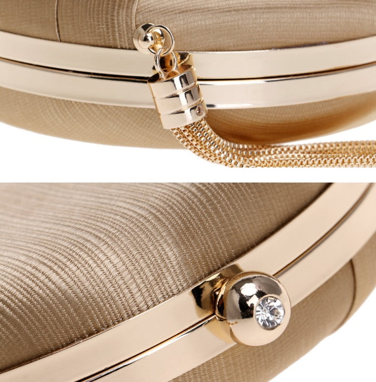 Round Evening Bag with Tassle