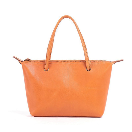 Leather Zipped Tote Bag