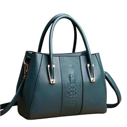 Soft Leather with Alligator Texture Handbag