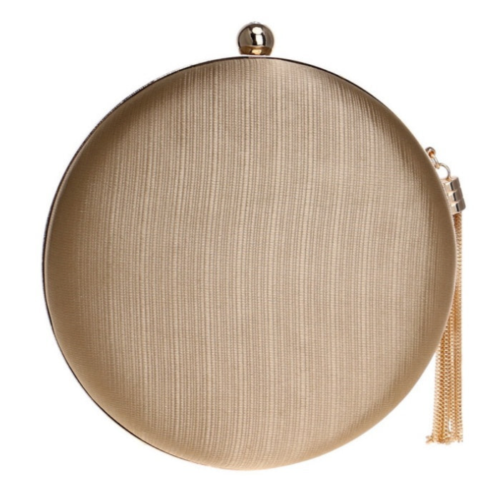 Round Evening Bag with Tassle