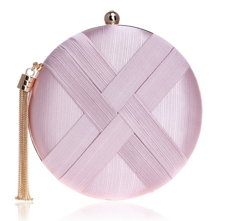 Round Evening Bag with Tassle