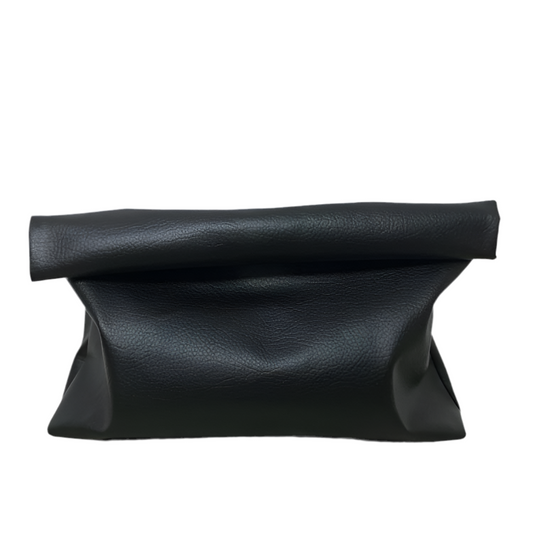 Faux Leather Rolldown Clutch