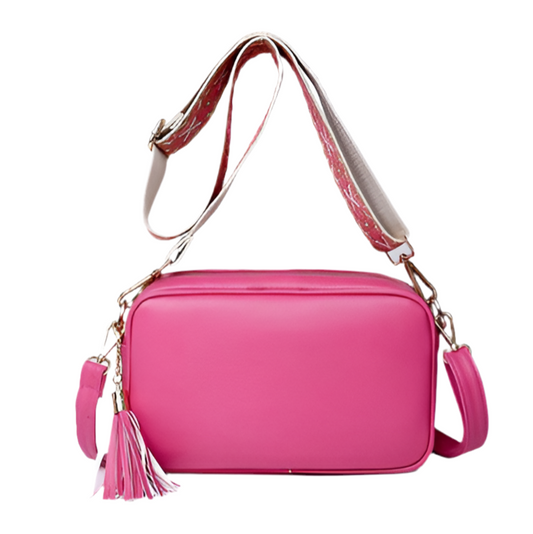 Compact Crossbody Bag with Tassel