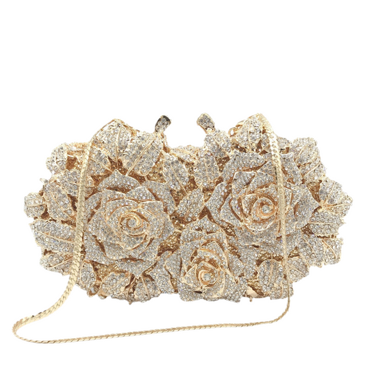 Hollow Rose Diamond Dinner Bag