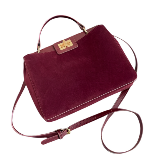 Sleek and Spacious Office Bag in “Happy Hour Bordeaux”