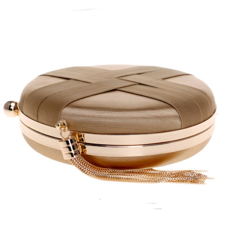 Round Evening Bag with Tassle