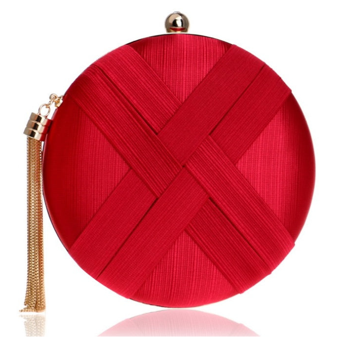 Round Evening Bag with Tassle