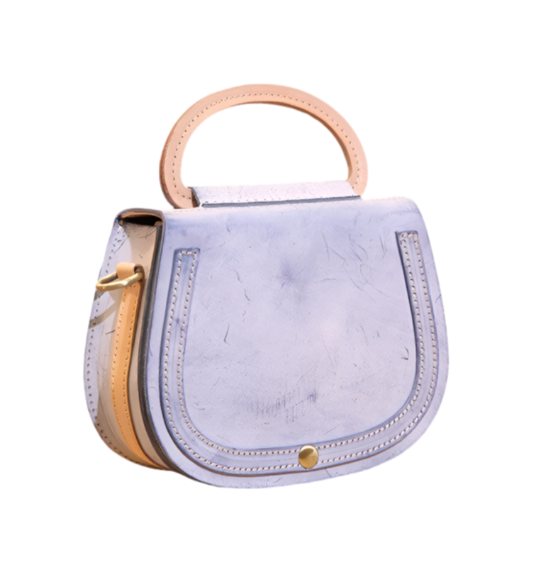 Handmade Pastel Vintage Style Genuine Leather Bag