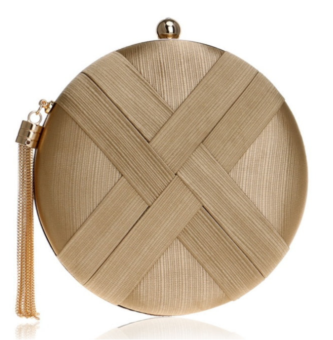 Round Evening Bag with Tassle