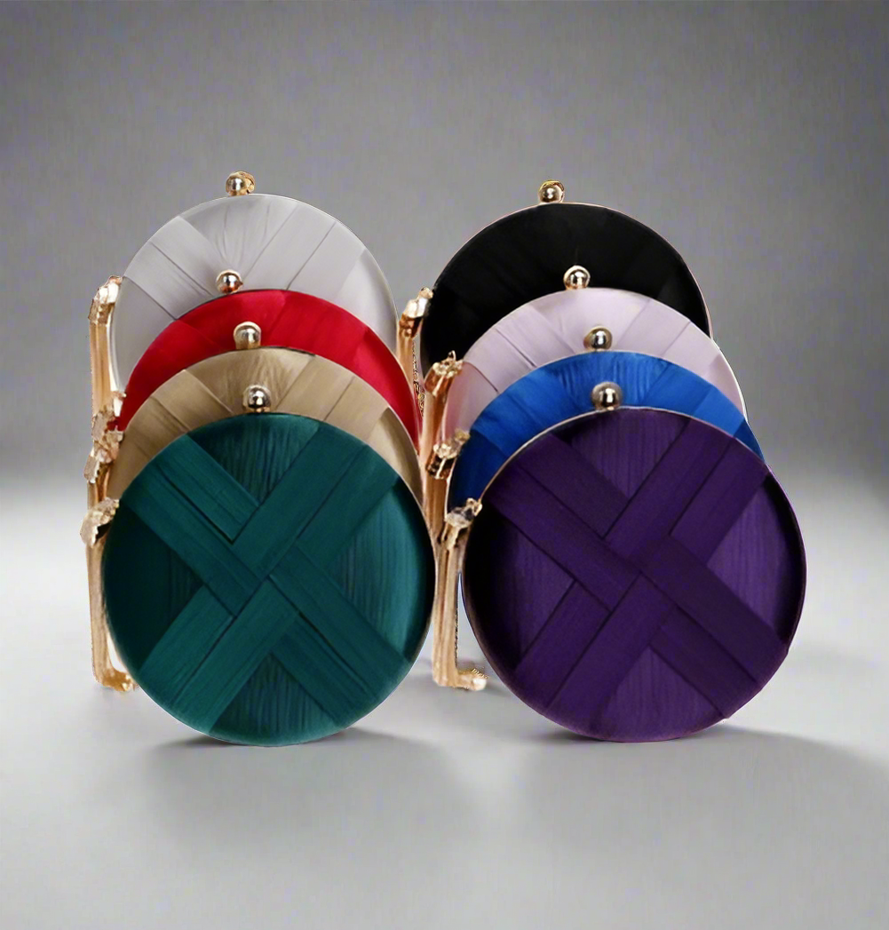 Round Evening Bag with Tassle