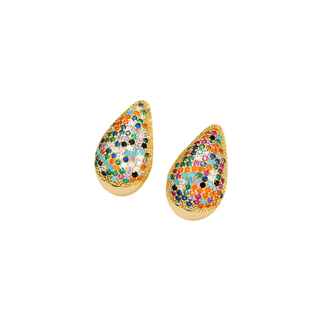 18K Gold-Plated Zircon Teardrop Earring