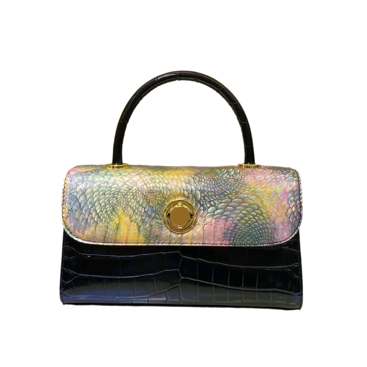 “Stained Glass” Textured Leather Dinner Bag