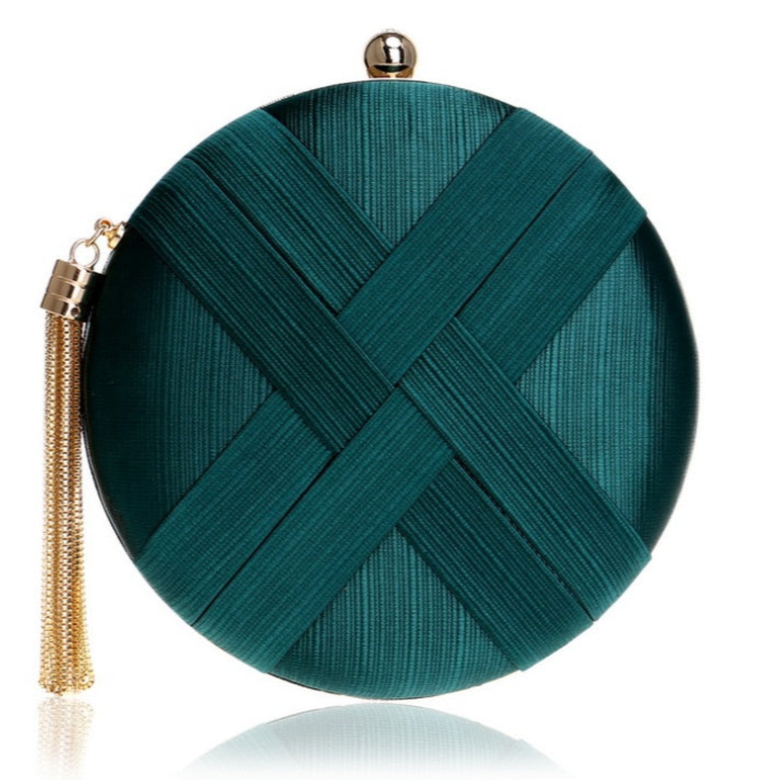 Round Evening Bag with Tassle