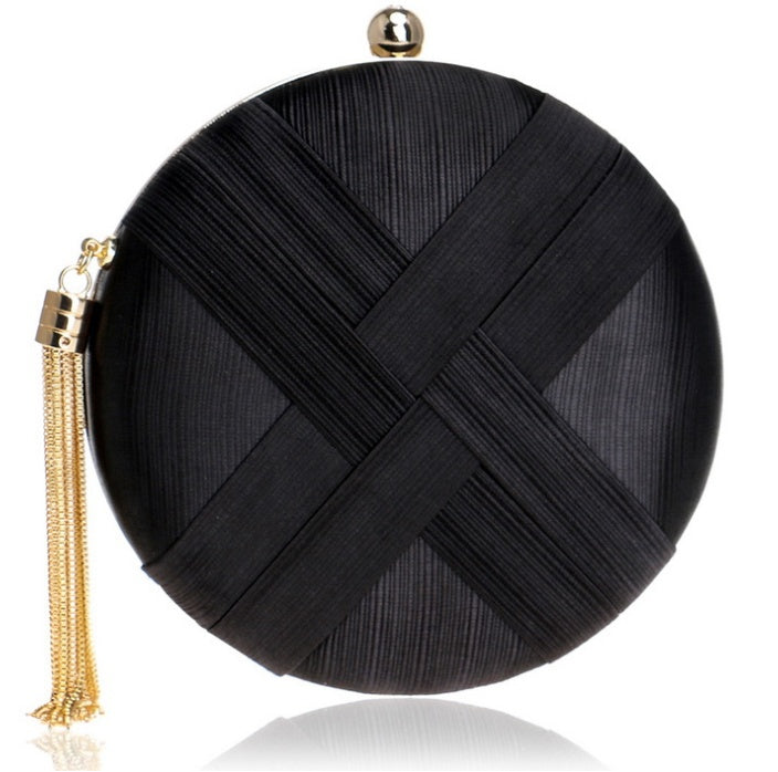 Round Evening Bag with Tassle