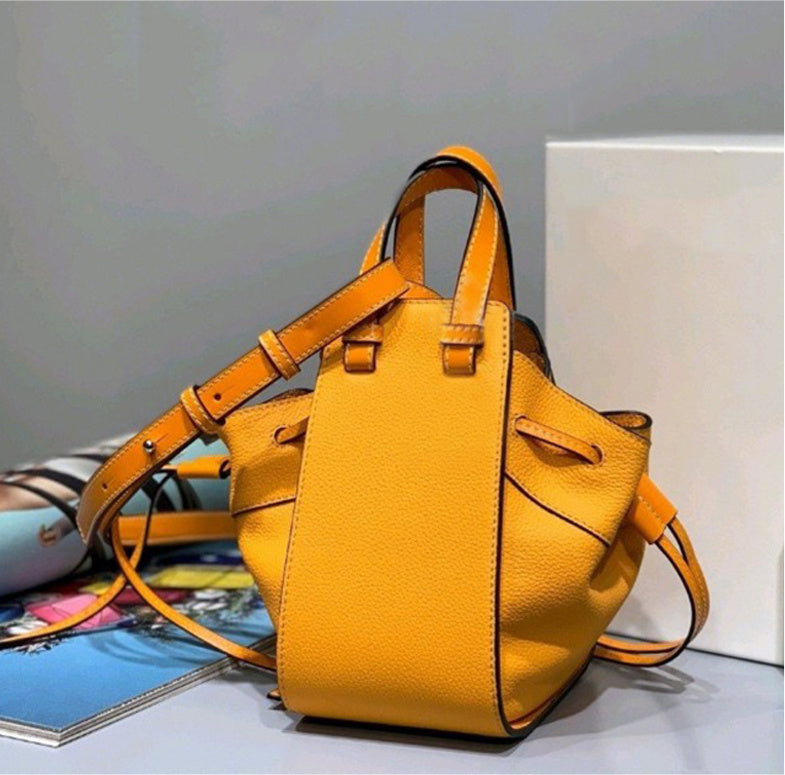 Small Leather Bucket Bag