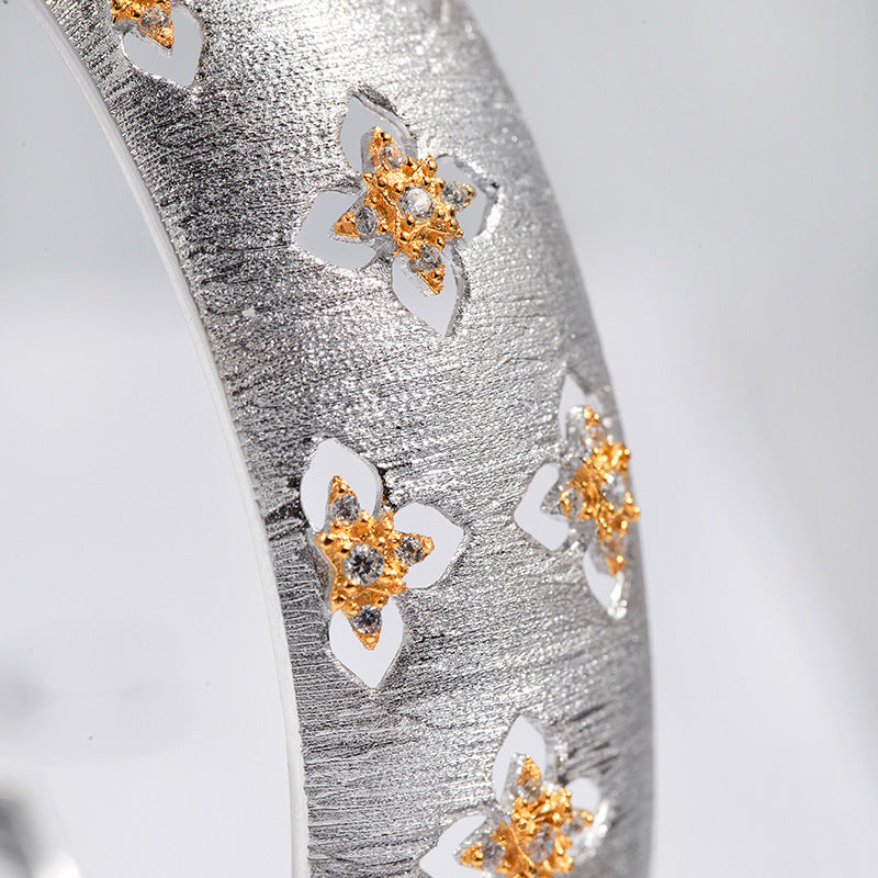 Fleur des Lis Bracelet Palace S925 Silver Gold-plated Elegant Narrow Bracelet Female Jewelry