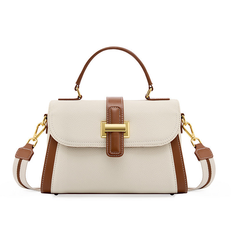 Two-Tone Leather Handbag