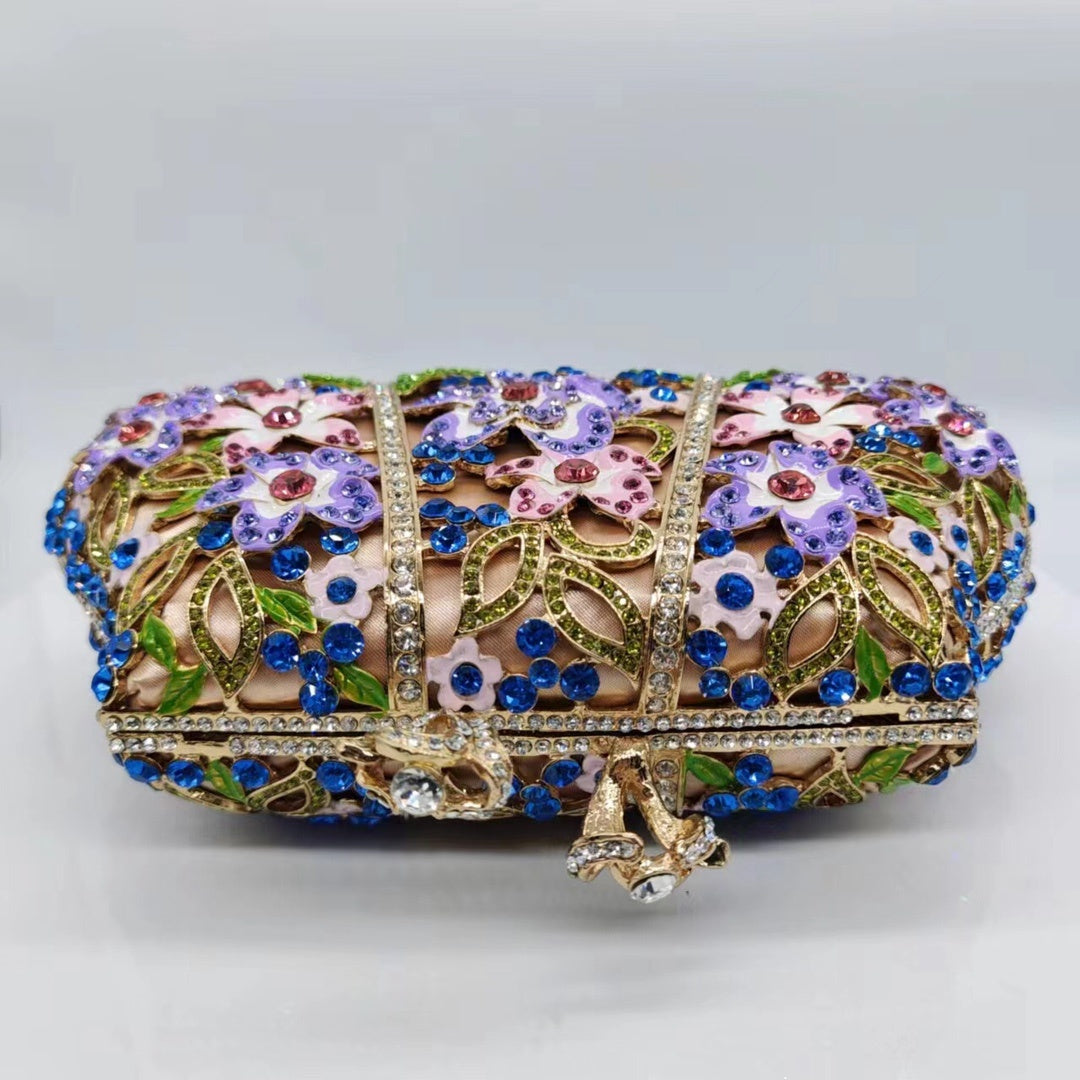 Sparkling Floral Clutch in Spring Colors