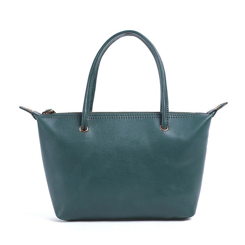 Leather Zipped Tote Bag