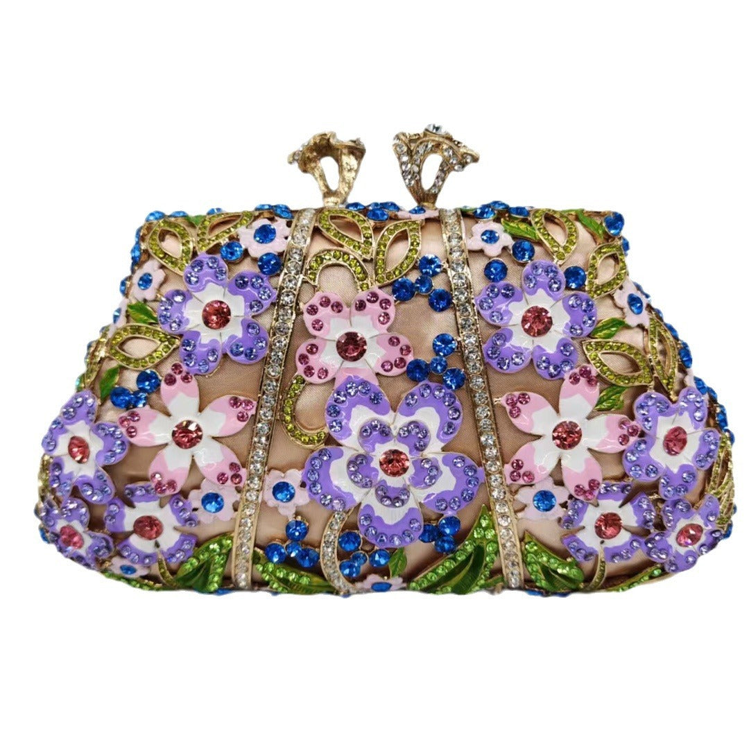 Sparkling Floral Clutch in Spring Colors