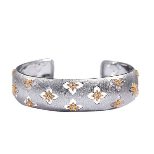 Fleur des Lis Bracelet Palace S925 Silver Gold-plated Elegant Narrow Bracelet Female Jewelry